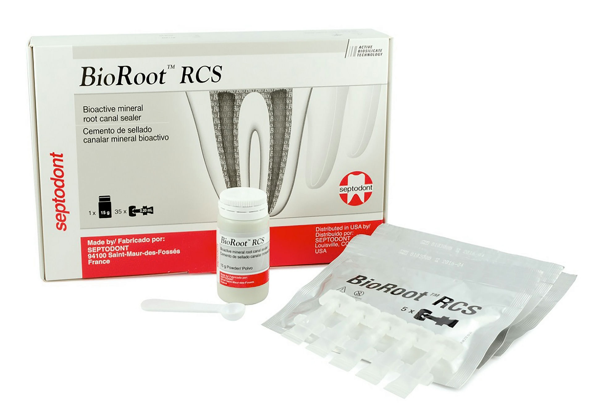 BioRoot RCS from Septodont. Bioactive mineral root canal sealer.